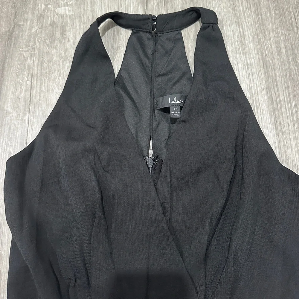 Lulus In the City Black Surplice Sleeveless Jumpsuit - Picture 8 of 9